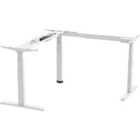 ergovida eed-633d electric sit-stand corner desk white frame only
