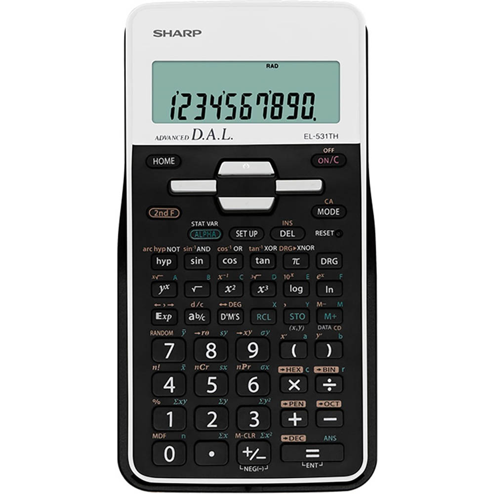 Image for SHARP EL-531TH SCIENTIFIC CALCULATOR WHITE/BLACK from Office Products Depot