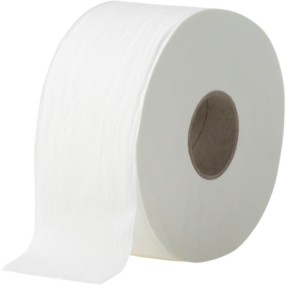 Image for REGAL ECO RECYCLED JUMBO TOILET ROLL 2-PLY 375M WHITE CARTON 8 from OFFICEPLANET OFFICE PRODUCTS DEPOT