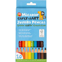 micador early start jumbo colour pencils assorted pack 10