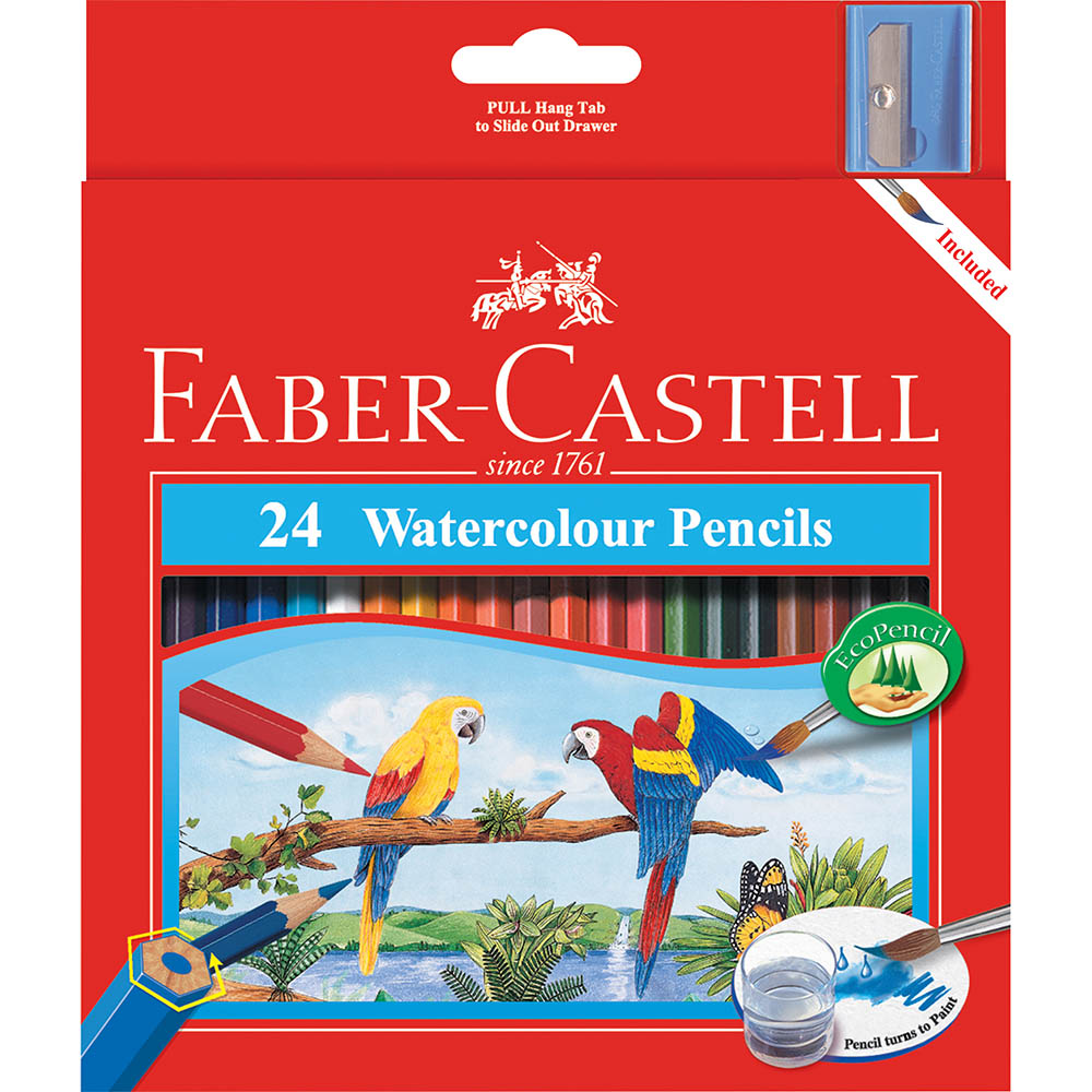 Image for FABER-CASTELL WATERCOLOUR PENCILS ASSORTED PACK 24 from MOE Office Products Depot Mackay & Whitsundays