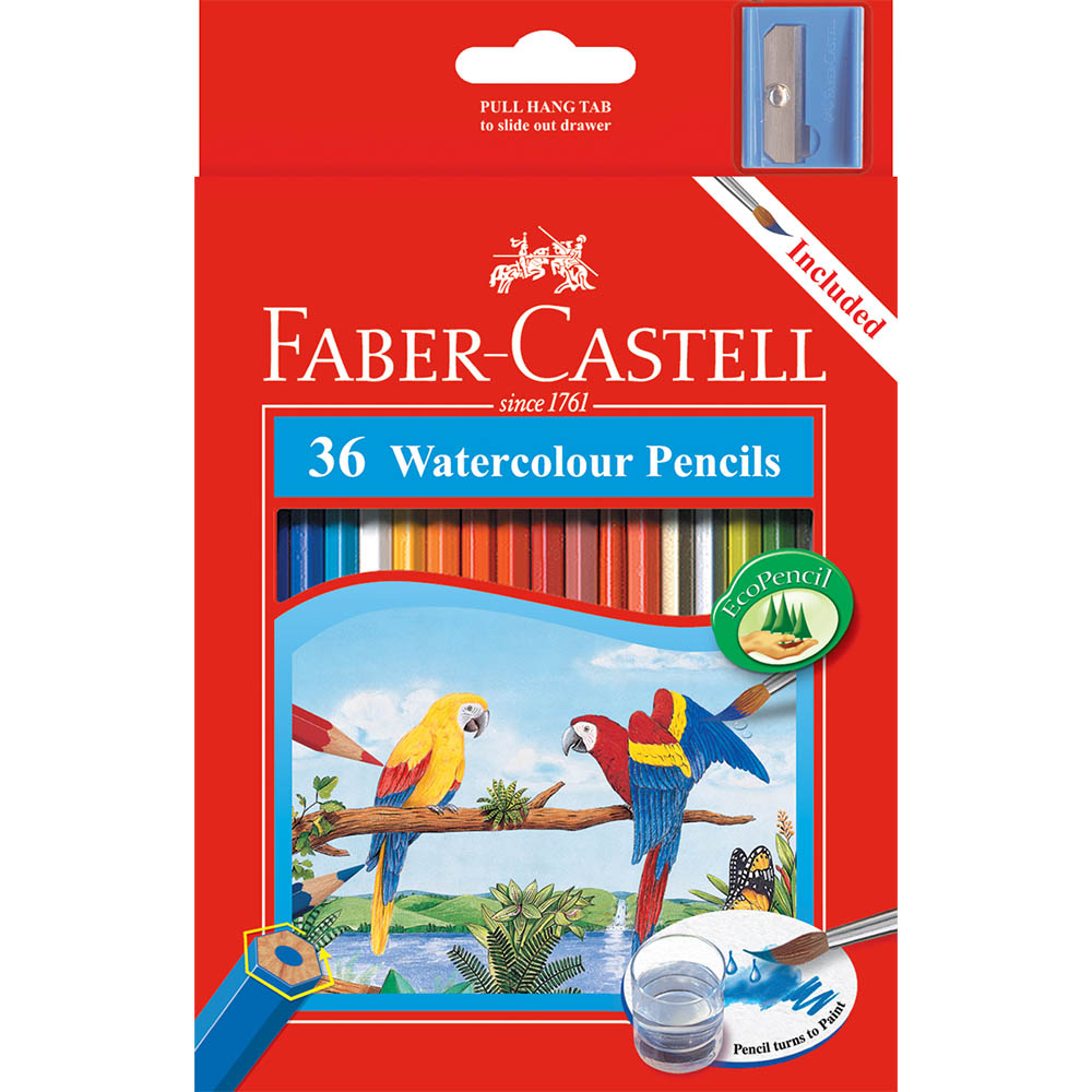Image for FABER-CASTELL WATERCOLOUR PENCILS ASSORTED PACK 36 from MOE Office Products Depot Mackay & Whitsundays