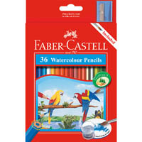 faber-castell watercolour pencils assorted pack 36