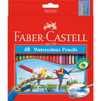 faber-castell watercolour artist pencils assorted pack 48