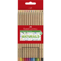 faber-castell natural colour pencils assorted pack 12