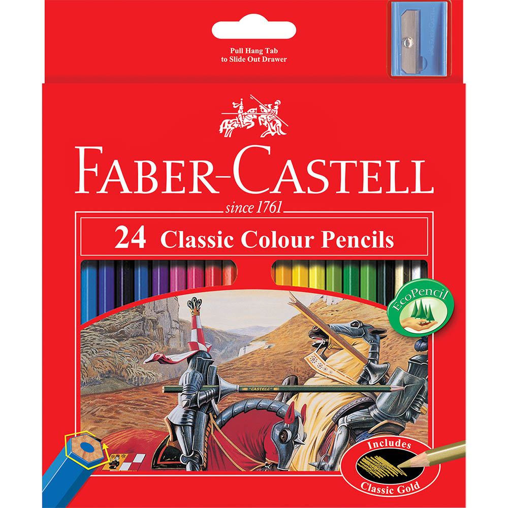 Image for FABER-CASTELL CLASSIC COLOUR PENCILS ASSORTED PACK 24 from MOE Office Products Depot Mackay & Whitsundays