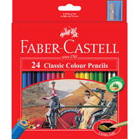 faber-castell classic colour pencils assorted pack 24