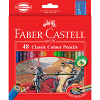 faber-castell classic colour pencils assorted pack 48