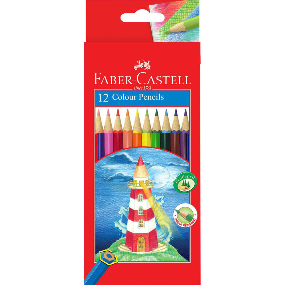Image for FABER-CASTELL COLOUR PENCILS ASSORTED PACK 12 from MOE Office Products Depot Mackay & Whitsundays