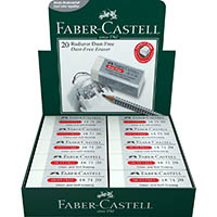 faber-castell dust free erasers large box 20