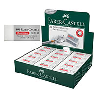 faber-castell dust free erasers medium box 30