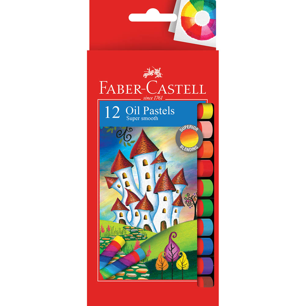 Image for FABER-CASTELL OIL PASTELS ASSORTED PACK 12 from Albany Office Products Depot