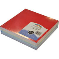 rainbow coloured square card 203mm assorted pack 100