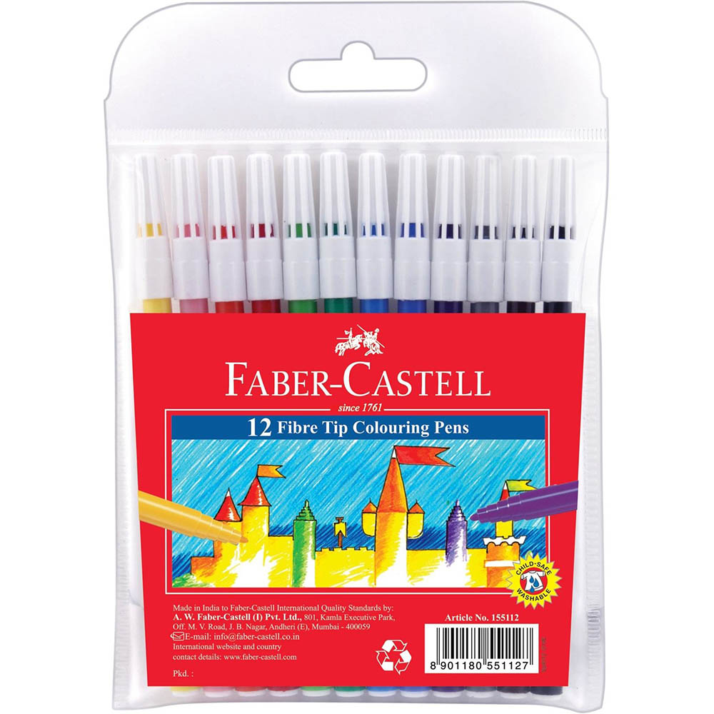 Image for FABER-CASTELL PROJECT MARKERS ASSORTED WALLET 12 from Margaret River Office Products Depot
