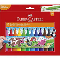 faber-castell jumbo triangular markers assorted pack 12