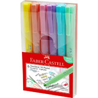 faber-castell textliner highlighter slim pastel assorted pack 6