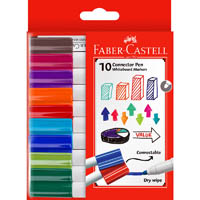 faber-castell connector whiteboard marker bullet assorted pack 10