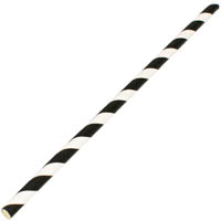 envirochoice paper straw regular black stripe pack 250