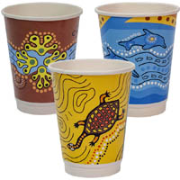 envirochoice keip series indigenous cup double wall 390ml pack 25