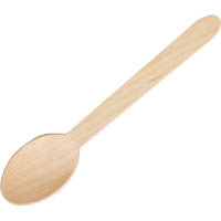envirochoice wooden spoon 160mm pack 100
