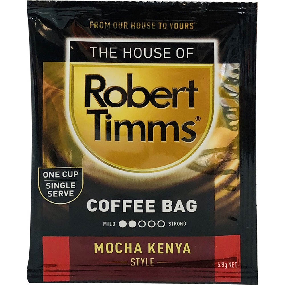 Image for ROBERT TIMMS COFFEE BAGS MOCHA KENYA PACK 100 from Ross Office Supplies Office Products Depot