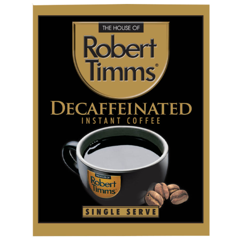 Image for ROBERT TIMMS DECAFFEINATED INSTANT COFFEE SINGLE SERVE SACHETS 1.7G BOX 500 from Office Products Depot Macarthur