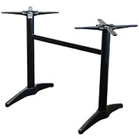 astoria table base twin weighted black powdercoat