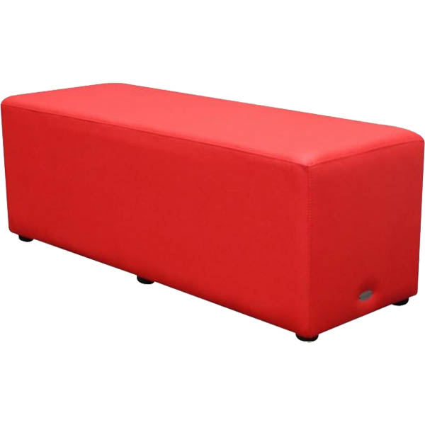Image for DURASEAT OTTOMAN RECTANGLE RED from Ross Office Supplies Office Products Depot