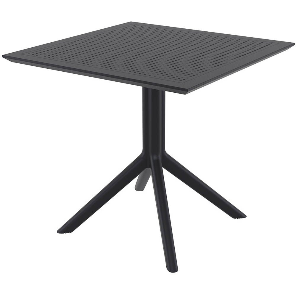 Image for SIESTA SKY TABLE 800 X 800 X 740MM BLACK from MOE Office Products Depot Mackay & Whitsundays