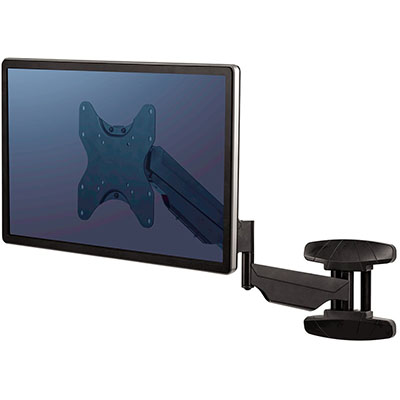 Image for FELLOWES SINGLE MONITOR ARM WALL MOUNT BLACK from Ross Office Supplies Office Products Depot