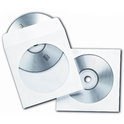Image for FELLOWES CD/DVD ENVELOPES 125 X 125MM WHITE PACK 100 from Office Products Depot Gold Coast