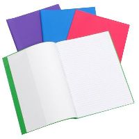 cumberland book cover pvc slip on bright coloured 9 x 7in assorted 2xpink/1xblue/1xpurple/1xgreen pack 5