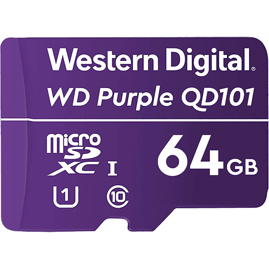 Image for WESTERN DIGITAL WD PURPLE SC QD101 MICROSD CARD 64GB from Total Supplies Pty Ltd