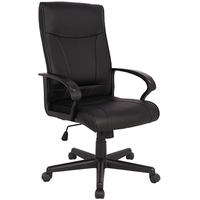 Image for SYLEX HEMSWORTH EXECUTIVE CHAIR 1-LEVER BONDED LEATHER BLACK from Ross Office Supplies Office Products Depot