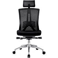truman executive chair high mesh back black