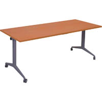 rapidline flip top table 1800 x 750mm cherry