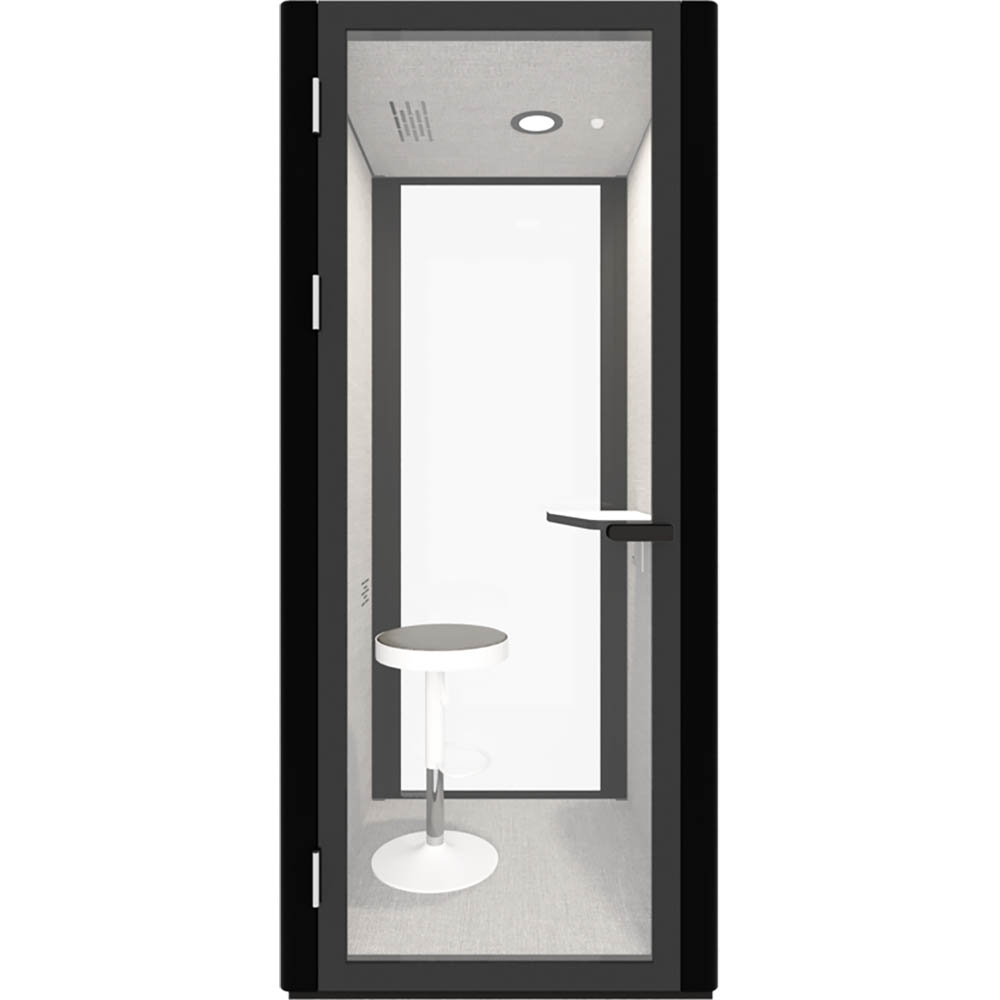 Image for RAPIDLINE B.QUIET ACOUSTIC SINGLE POD 1 PERSON BLACK from Barkers Rubber Stamps & Office Products Depot