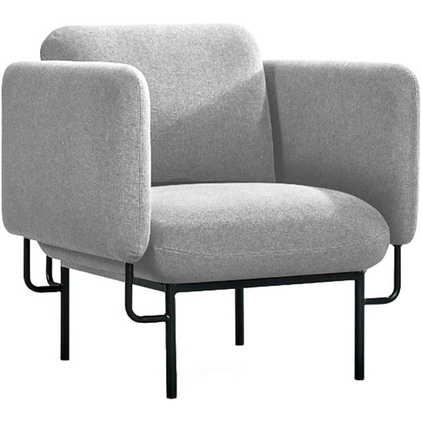 Image for RAPIDLINE CAPRI LOUNGE CHAIR 1-SEATER LIGHT GREY from MOE Office Products Depot Mackay & Whitsundays