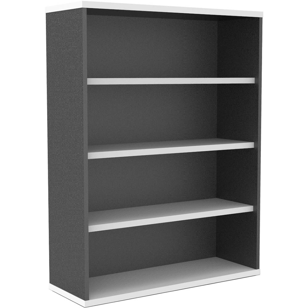 Image for RAPID WORKER BOOKCASE 3 SHELF 900 X 315 X 1200MM WHITE/IRONSTONE from Office Products Depot