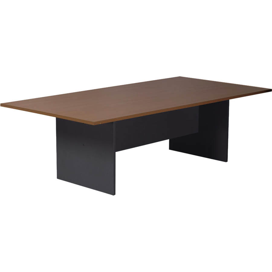 Image for RAPID WORKER BOARDROOM TABLE 2400 X 1200MM CHERRY/IRONSTONE from Margaret River Office Products Depot