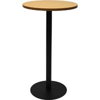 rapidline dry bar table 600 x 1050mm beech coloured table top / black powder coat base