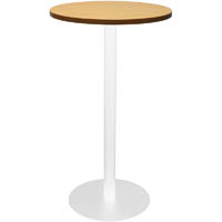 rapidline dry bar table 600 x 1050mm beech coloured table top / white powder coat base