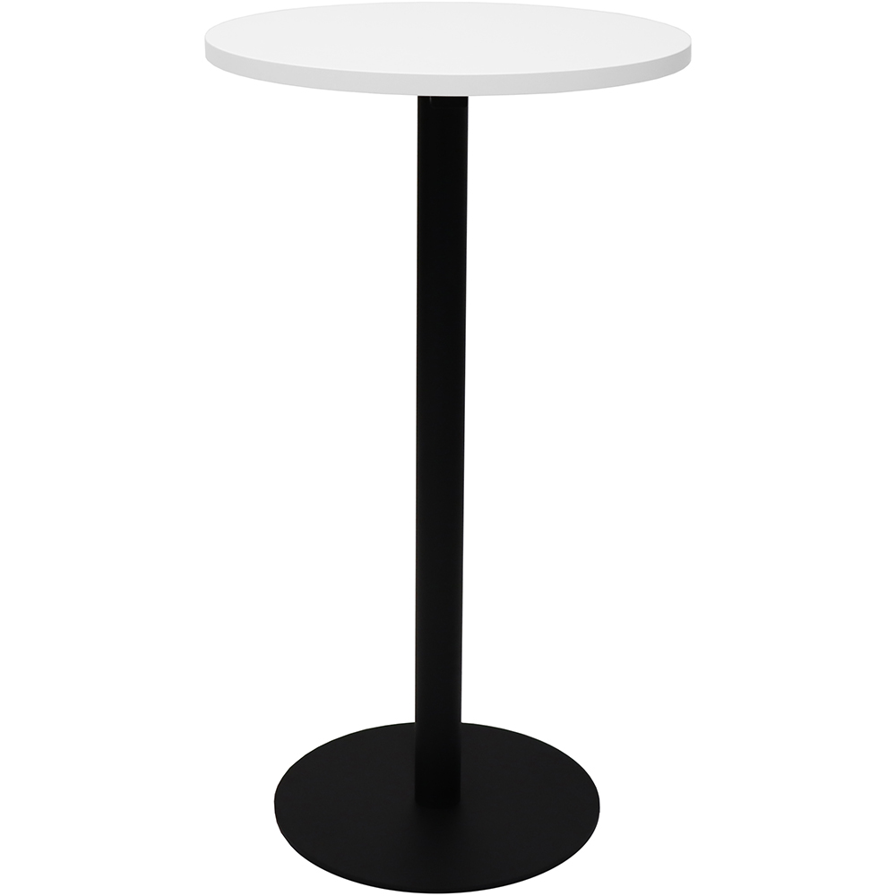 Image for RAPIDLINE DRY BAR TABLE 600 X 1050MM NATURAL WHITE TABLE TOP / BLACK POWDER COAT BASE from MOE Office Products Depot Mackay & Whitsundays