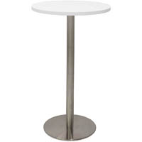rapidline dry bar table 600 x 1050mm natural white table top / stainless steel base