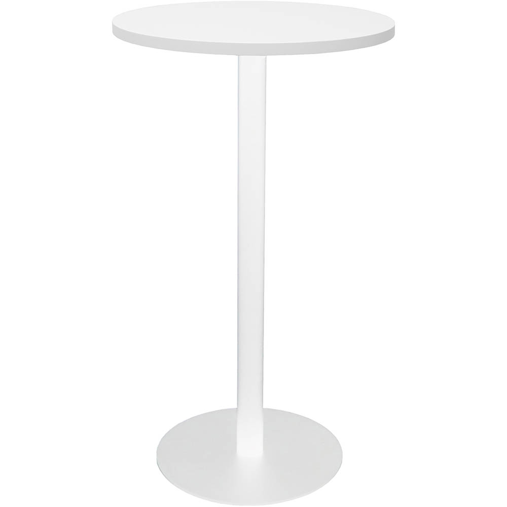Image for RAPIDLINE DRY BAR TABLE 600 X 1050MM NATURAL WHITE TABLE TOP / WHITE POWDER COAT BASE from MOE Office Products Depot Mackay & Whitsundays