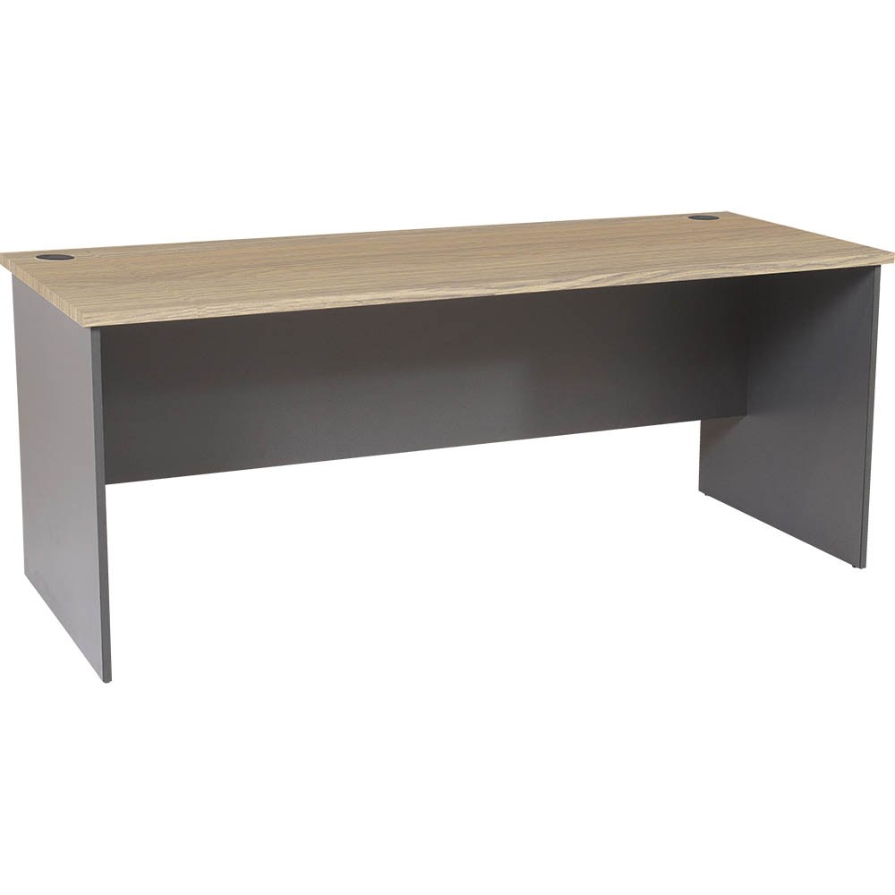 Image for RAPID WORKER OPEN DESK 1500 X 750MM OAK/IRONSTONE from Office Products Depot