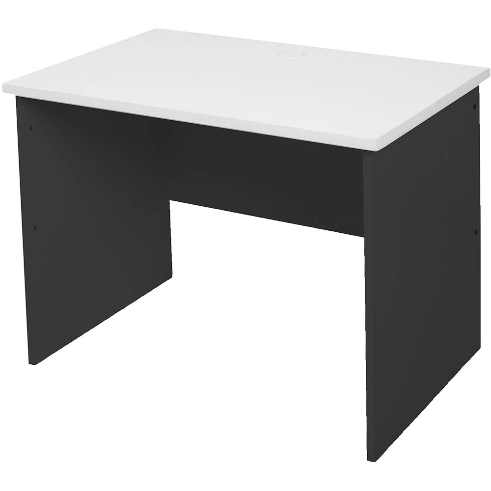 Image for RAPID WORKER OPEN DESK 900 X 600MM WHITE/IRONSTONE from Office Products Depot