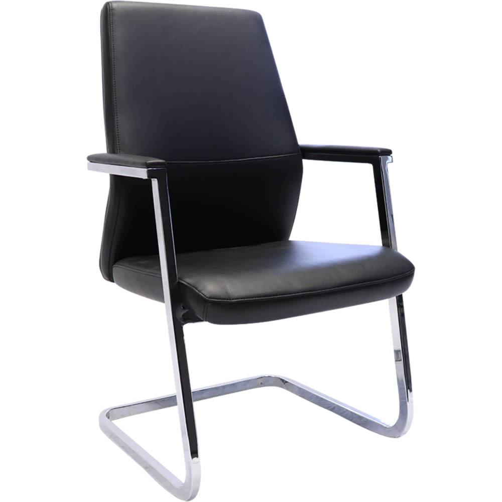 Image for RAPIDLINE CL3000V EXECUTIVE VISITOR CHAIR MEDIUM BACK ARMS BLACK from Office Products Depot