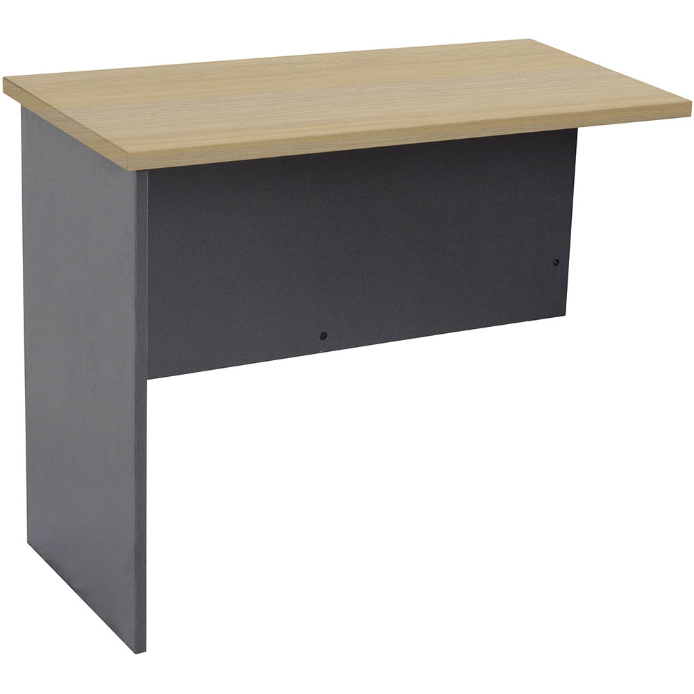 Image for RAPID WORKER CR6 WORKSTATION DESK RETURN 900 X 600MM OAK/IRONSTONE from Office Products Depot