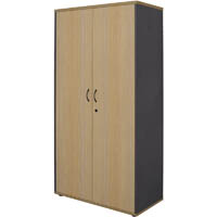 rapid worker cupboard lockable 1800 x 900 x 450mm oak/ironstone